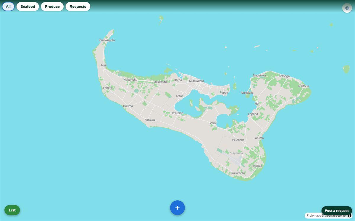 Maketi Map, the live produce and seafood map built by By Faith Consultancy, on a laptop